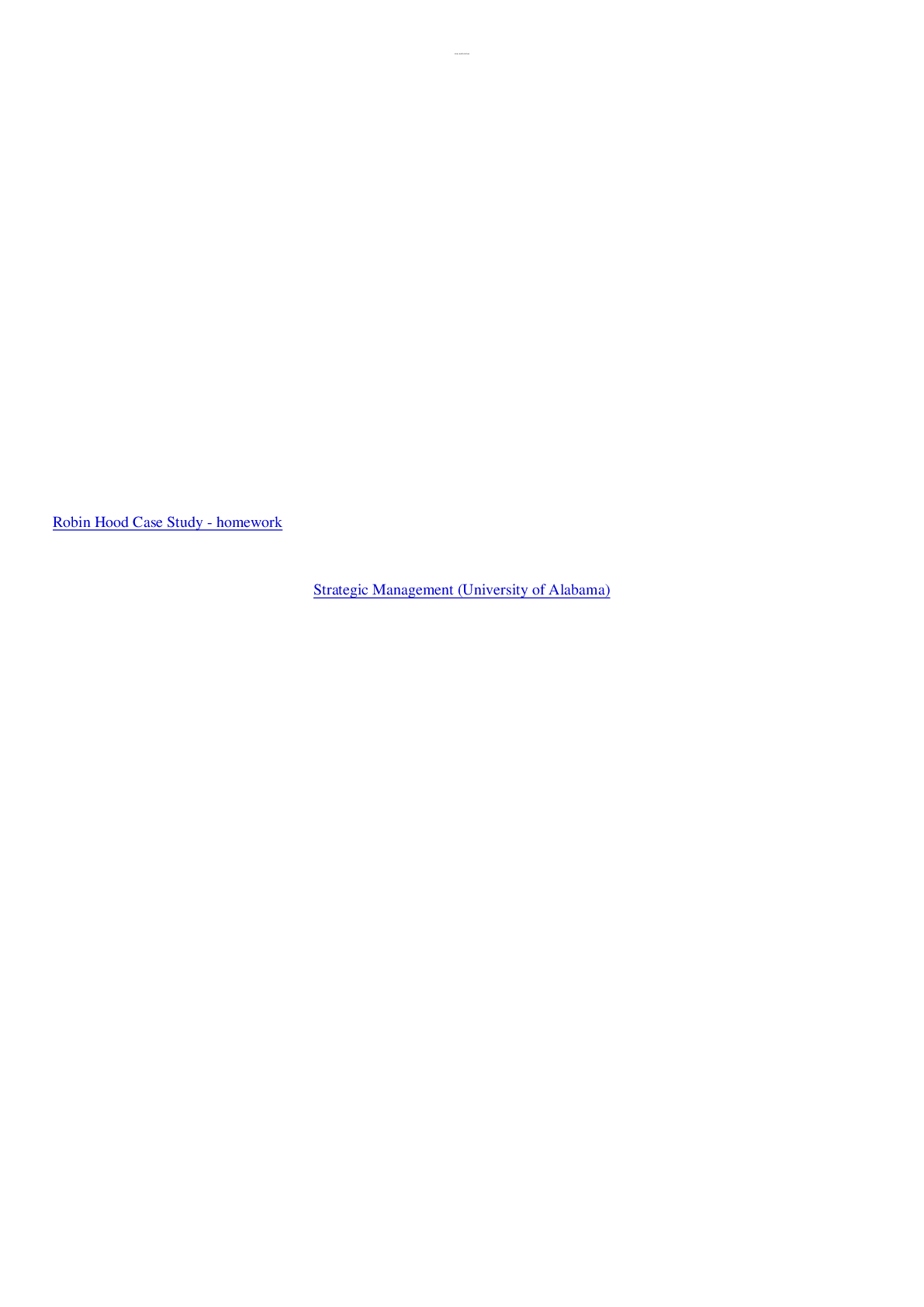Preview image for Strategic Business Management Case Study-Robin Hood